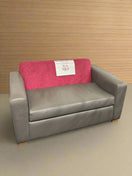 Switch LIQUIDATED NEW Melody double seater fabric pink back and grey seat reception sofa 3 image