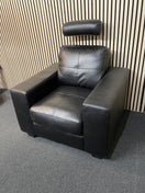 Switch Black leather armchair with headrest 43843 2 image