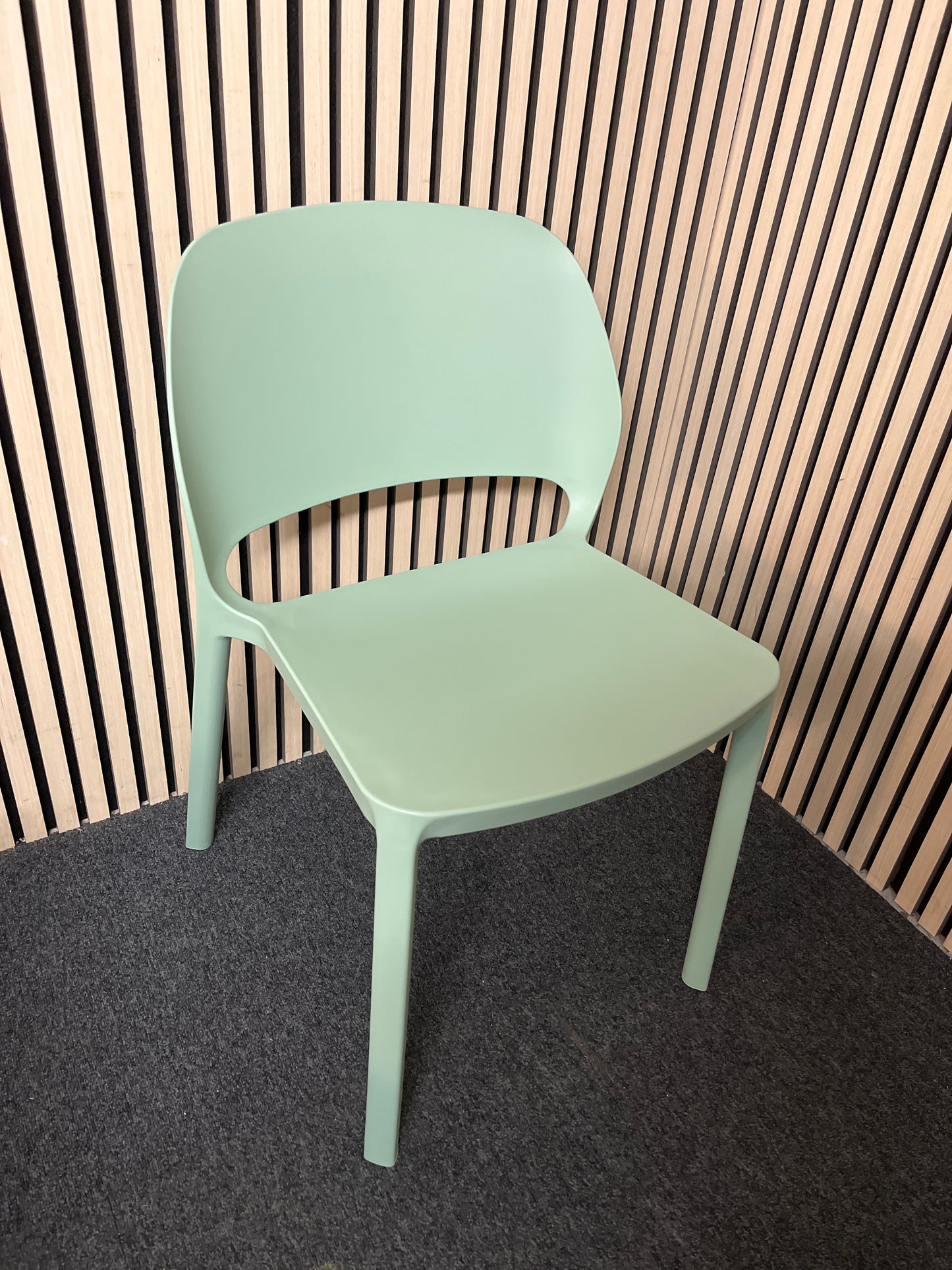 NEW Contra one piece polypropylene Chair - Green. BRAND NEW STACKABLE. PRICE INC VAT. OTHER COLOUR OPTIONS AVAILABLE ALSO