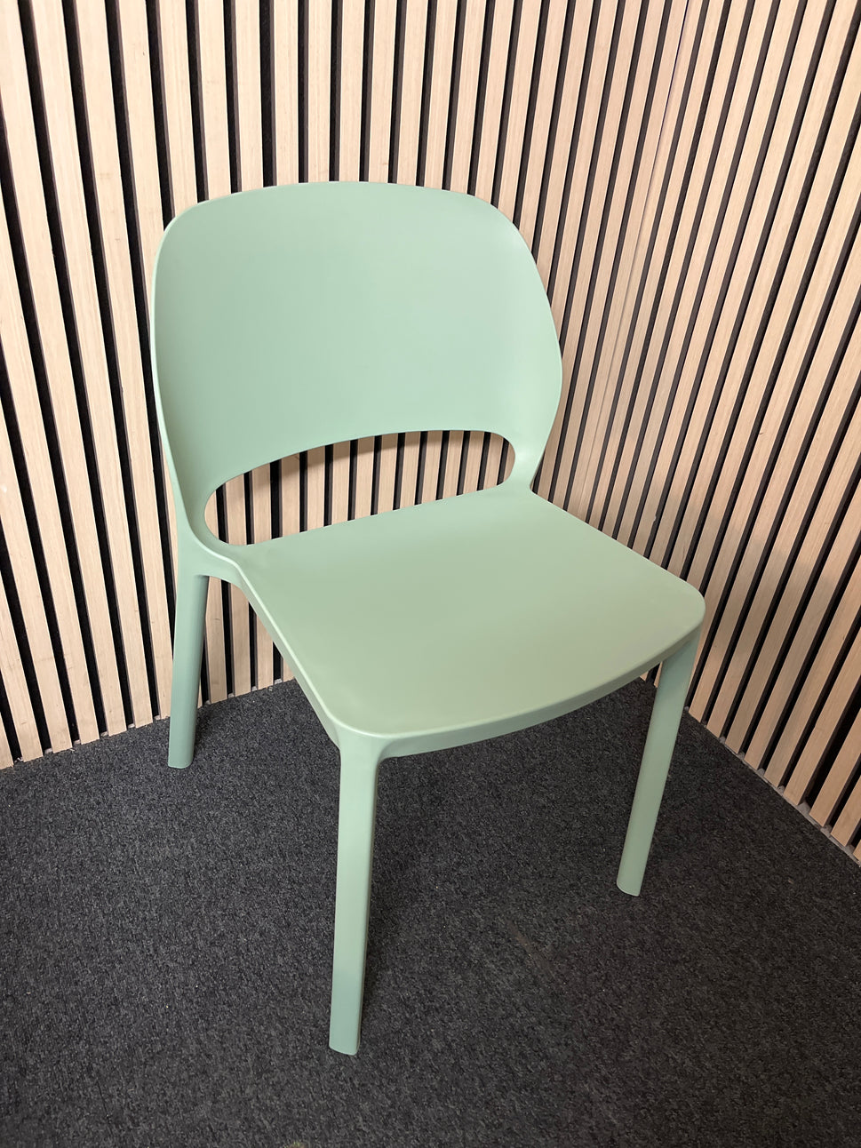 NEW Contra one piece polypropylene Chair - Green. BRAND NEW STACKABLE. PRICE INC VAT. OTHER COLOUR OPTIONS AVAILABLE ALSO