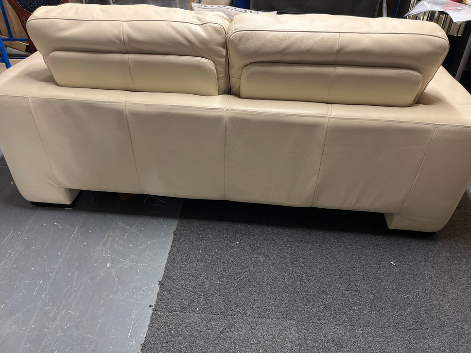 3+2 Cream leather sofa suite 3225