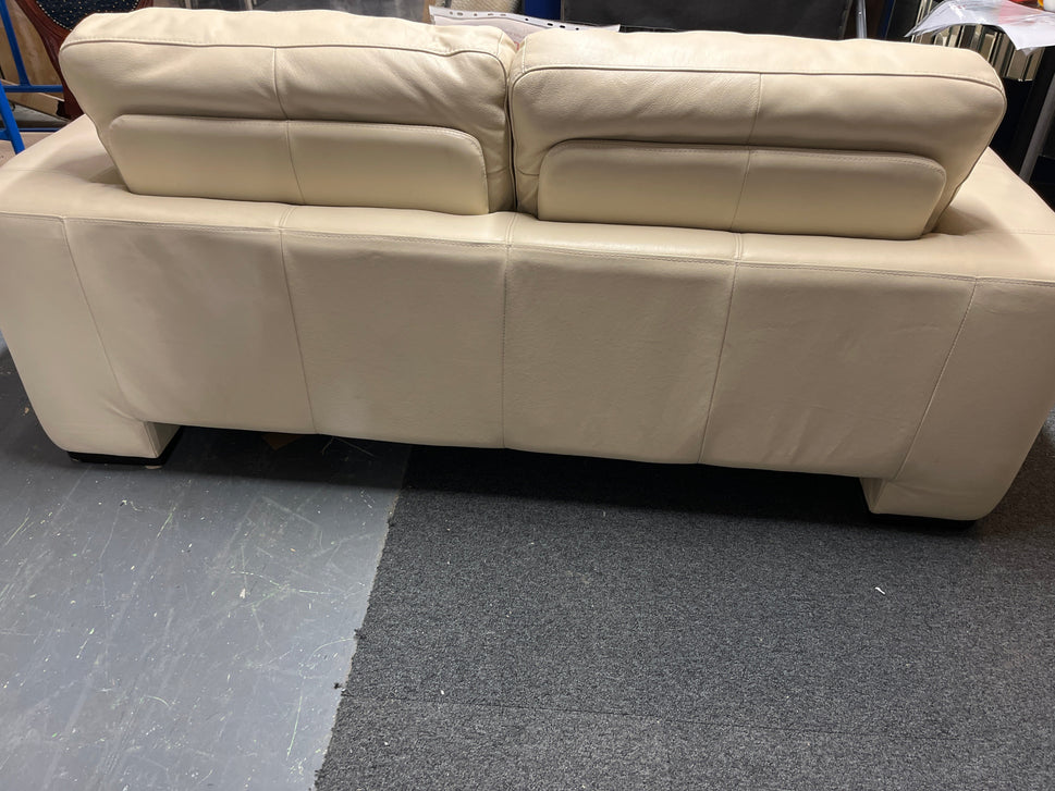 3+2 Cream leather sofa suite 3225