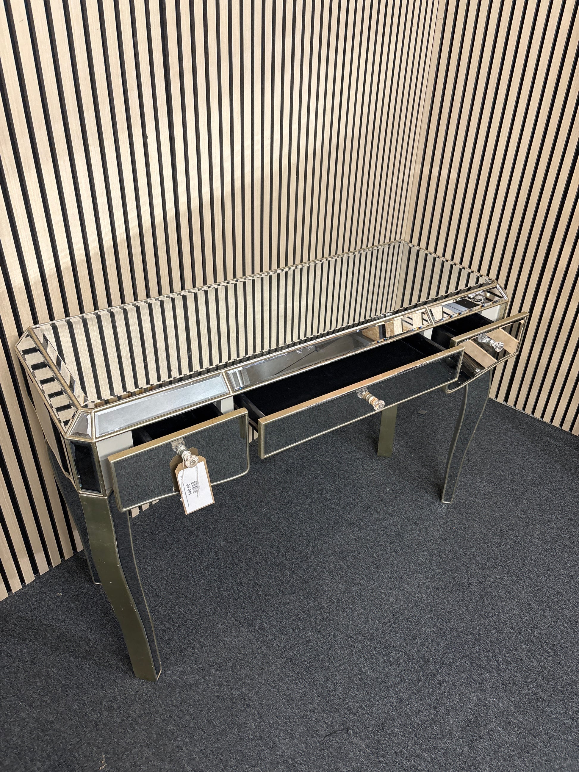 Ornate gold framed 3 drawer bedroom dressing table 3325