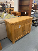 Switch Tall solid oak 2 glass door 2 drawer display unit  2125 2 image