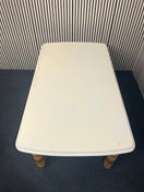Switch Large solid wood cream painted extendable dining table with glass top (L 163 x W 95 cm) 43833 2 image