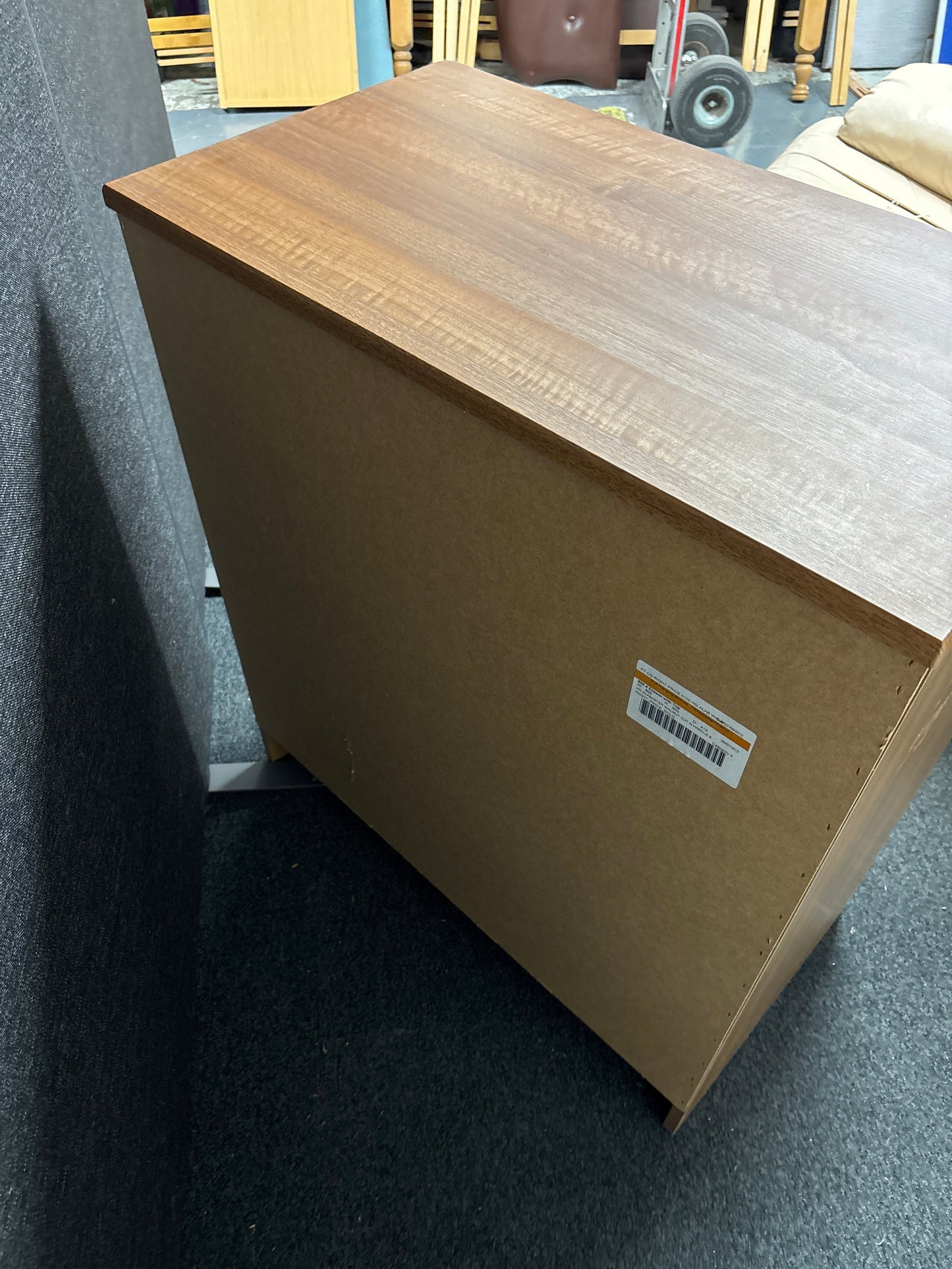 Cream 5 drawer ornate chest of drawers 1225