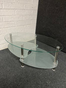 Switch Oval glass low tiered coffee table  1225 3 image