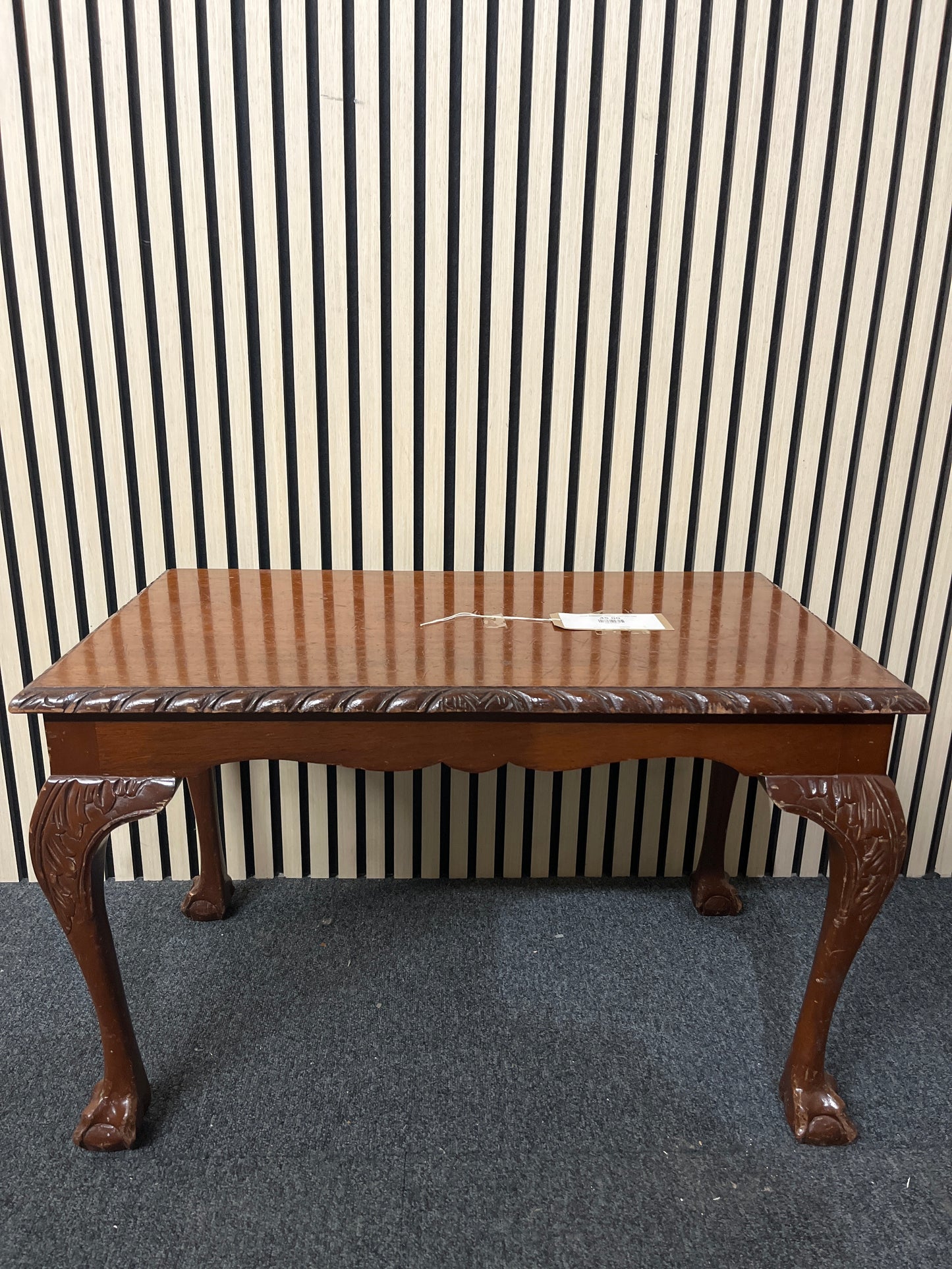 Ornate rectangular mahogany coffee table  3325