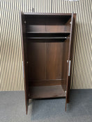 Switch Dark wood laminate 2 door wardrobe (H 180 x W 95 x D 50 cm) 2425 3 image