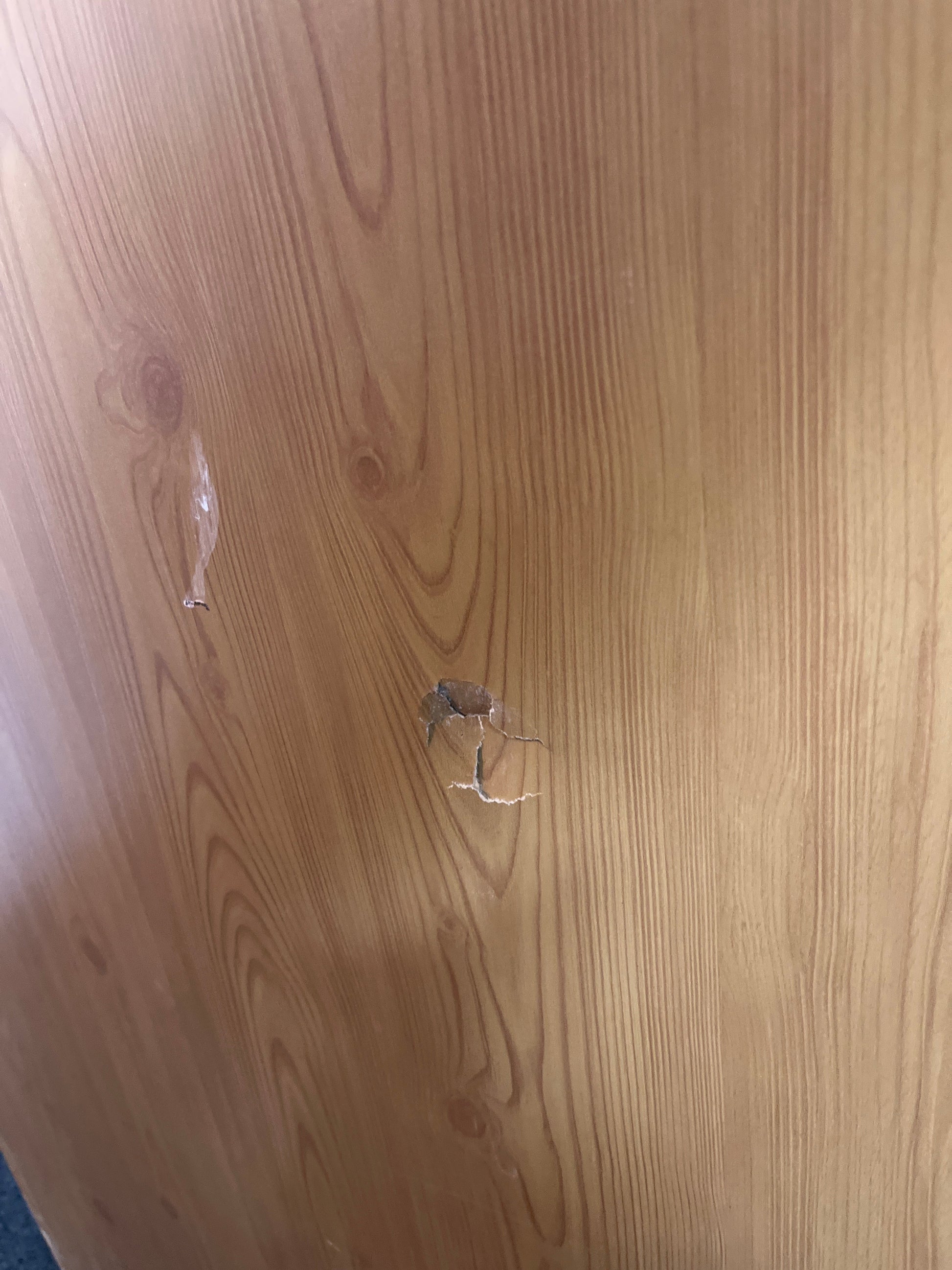Tall pine laminate ornate 2 door wardrobe (H 180 x W 78 x D 54 cm) 2225