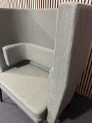 Switch Green fabric black metal framed modular soft seating booth 2 image