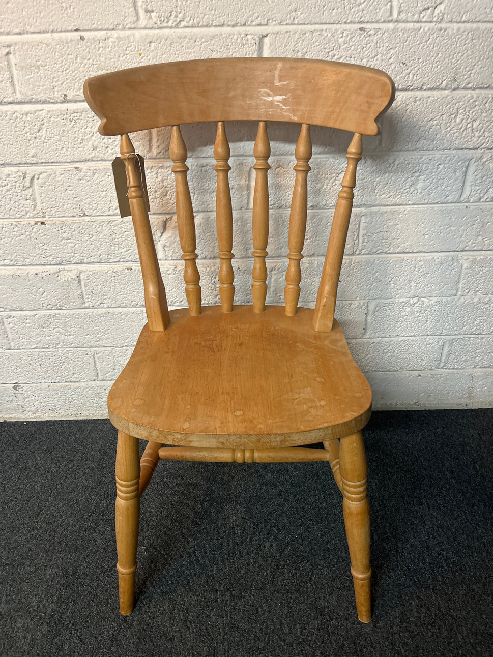 Solid pine spindle back kitchen chair 2225
