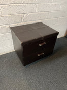 Switch Black leatherette 2 drawer bedside locker (H 45 x W 50 x D 40 cm) 3225 3 image