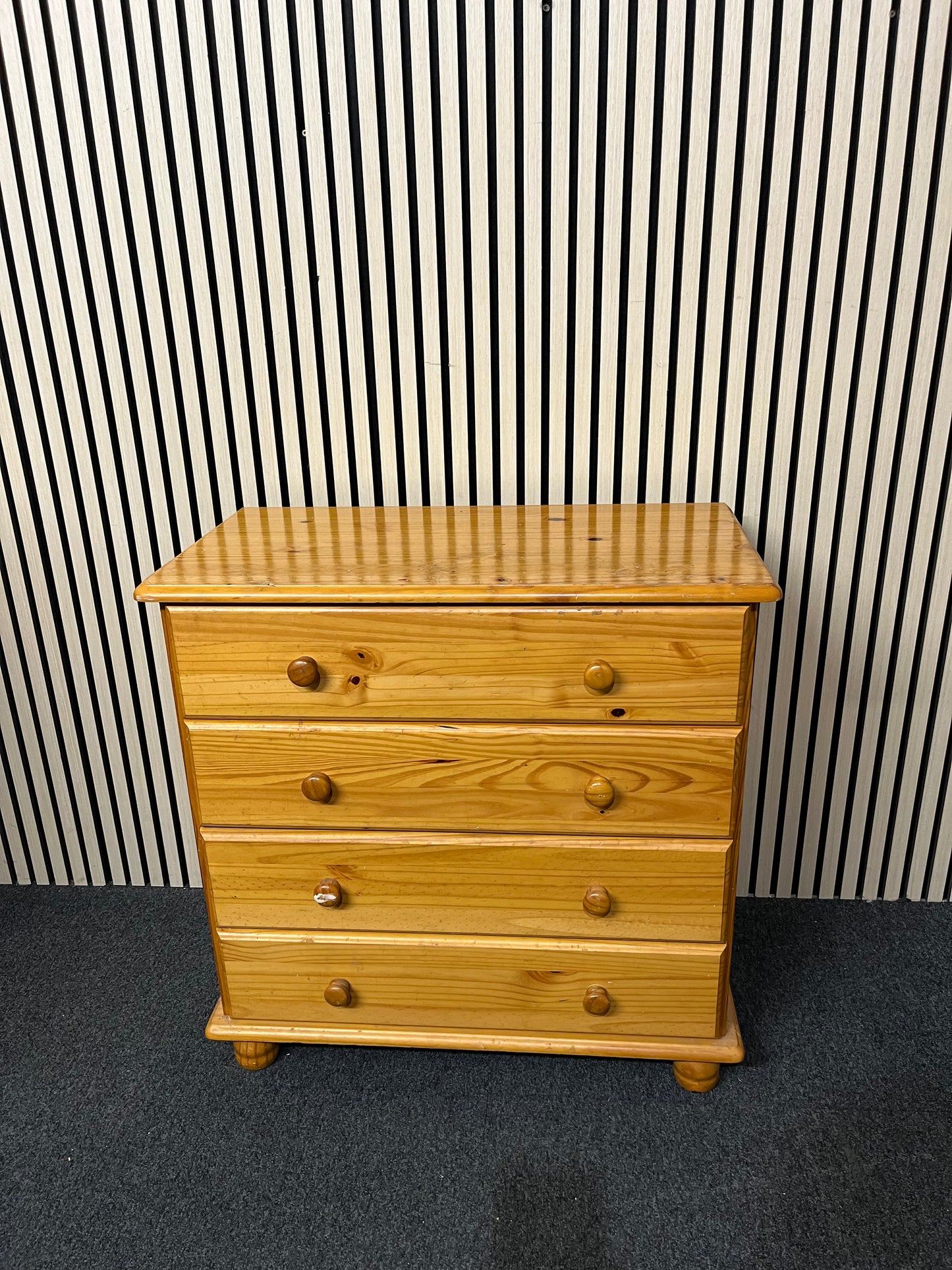 Natural pine 4 drawer chest 3325
