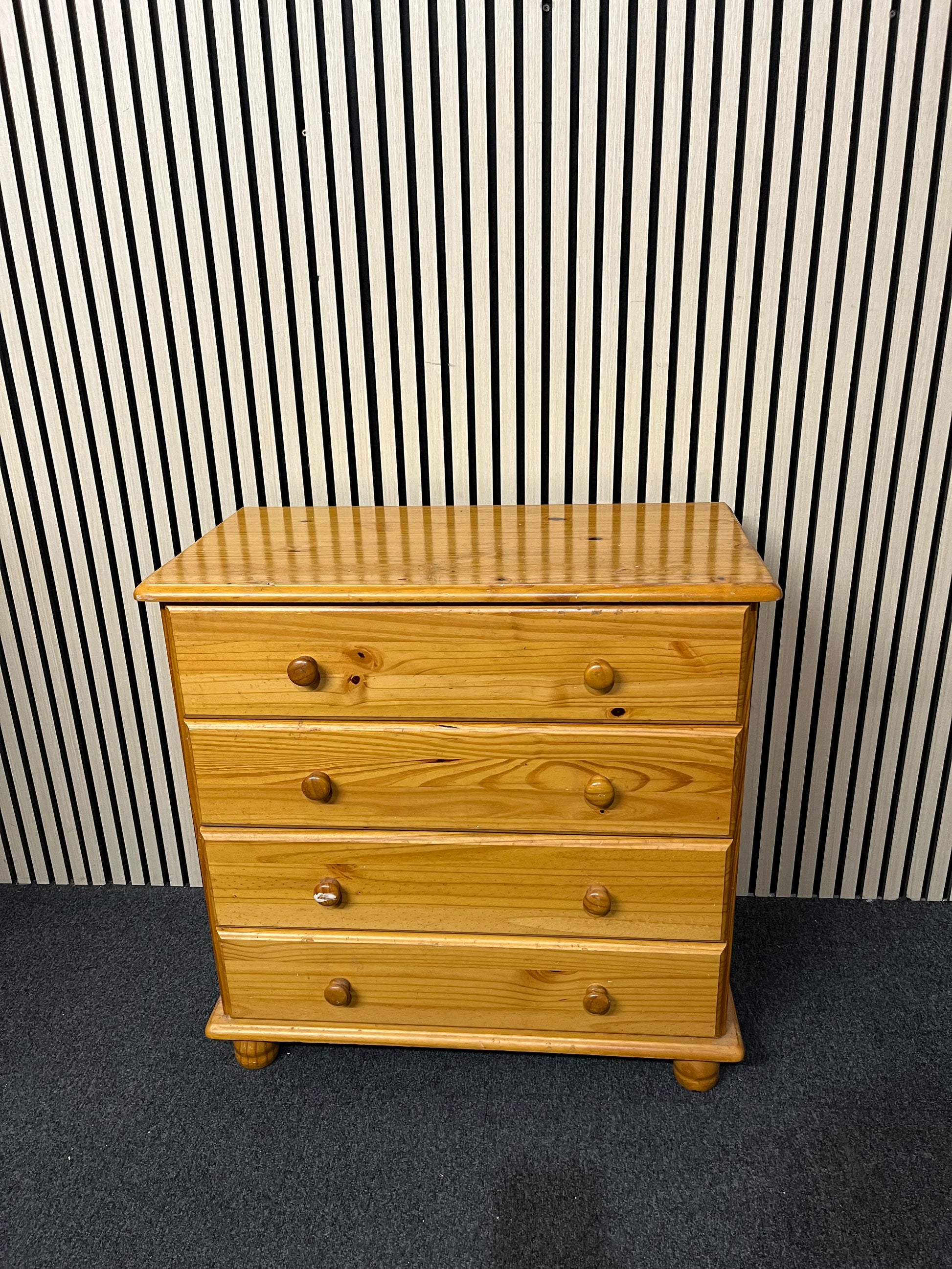 Natural pine 4 drawer chest 3325