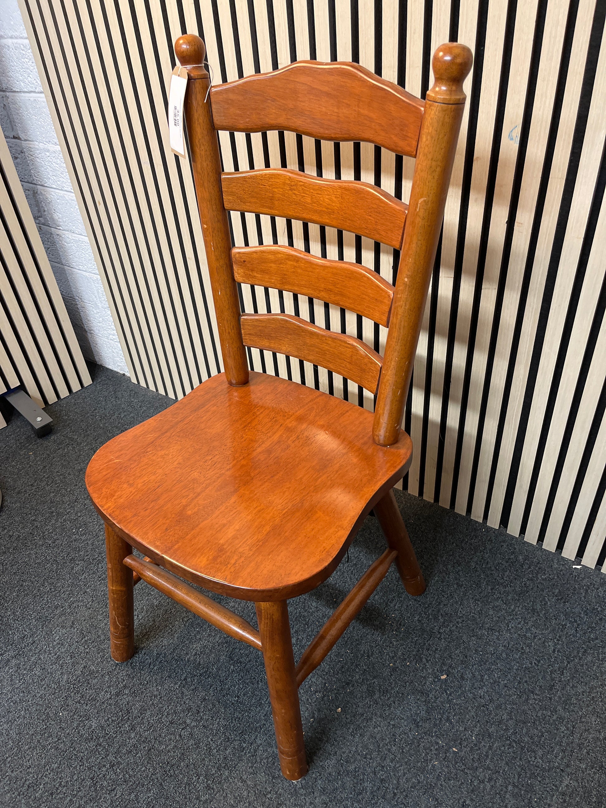 Hardwood dark stained dining chair 2425