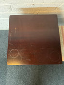Switch Mahogany 2 drawer telephone table with stripe pattern seat fabric 3225 2 image