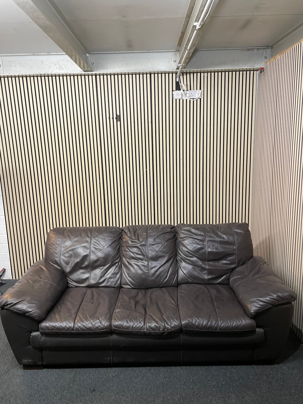 3+2 dark brown sofa real leather sofa suite 3126