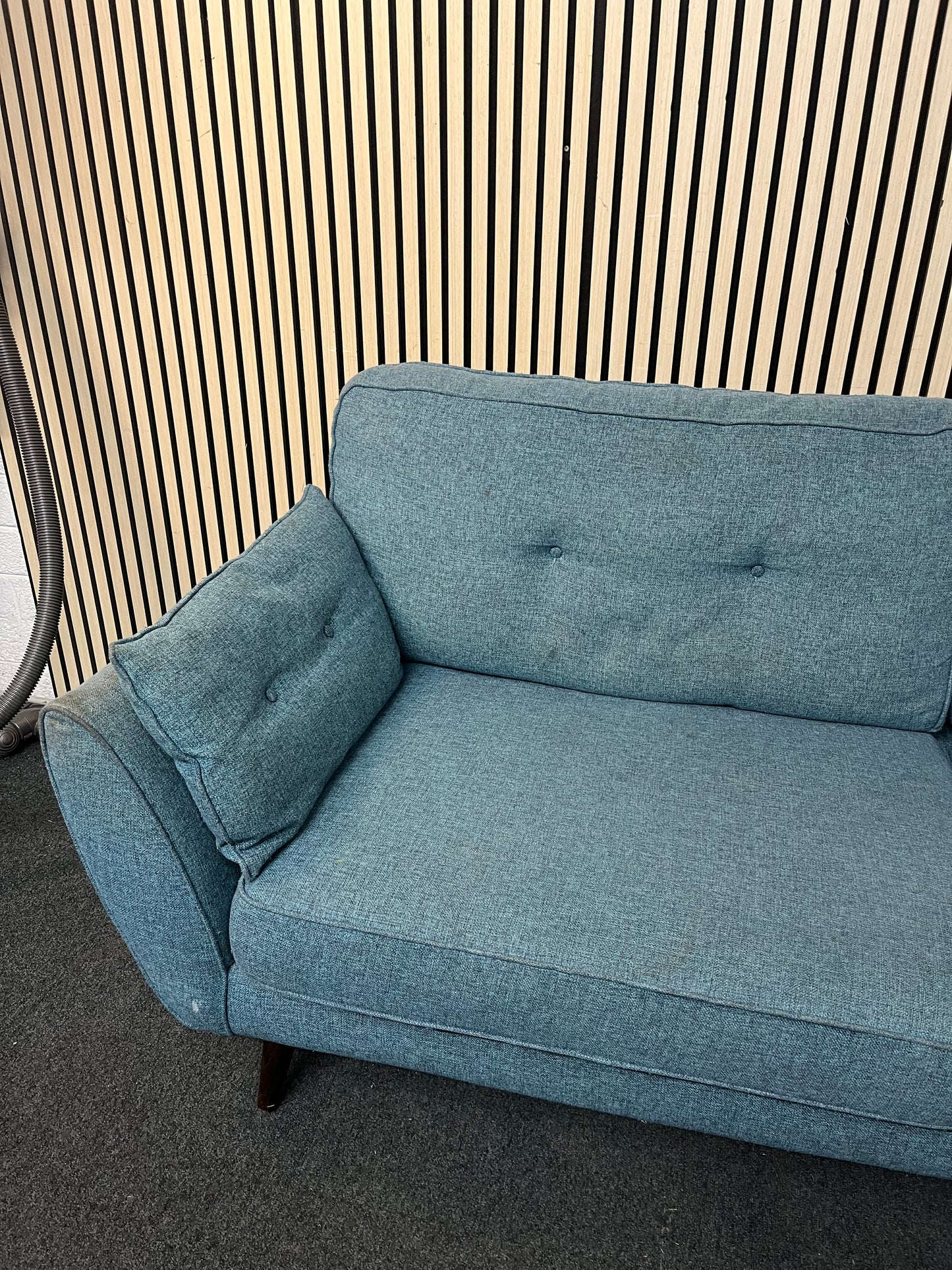 Large 3 seater Teal mixed fabric sofa (230 cm width) 43393