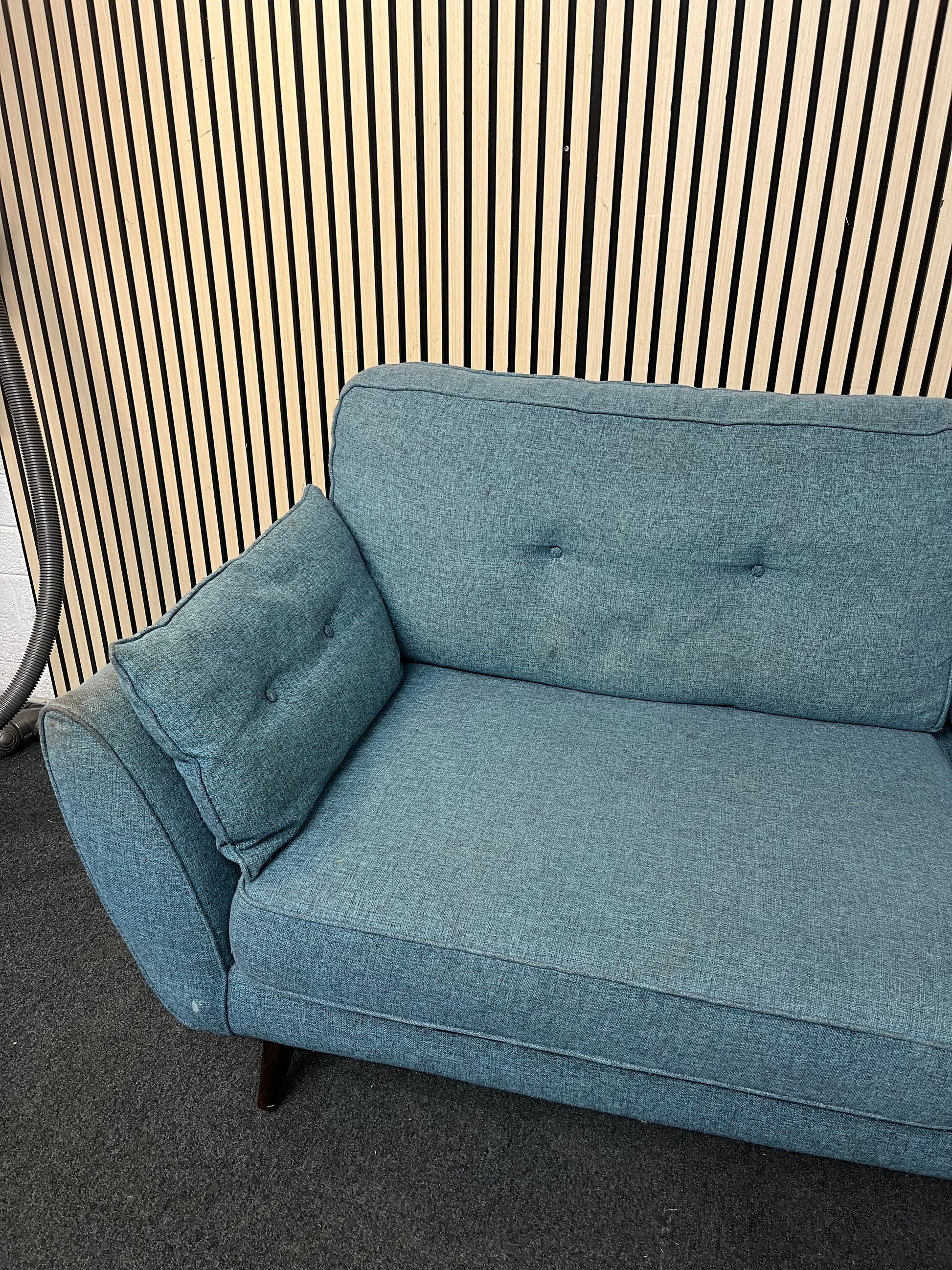 Large 3 seater Teal mixed fabric sofa (230 cm width) 43393