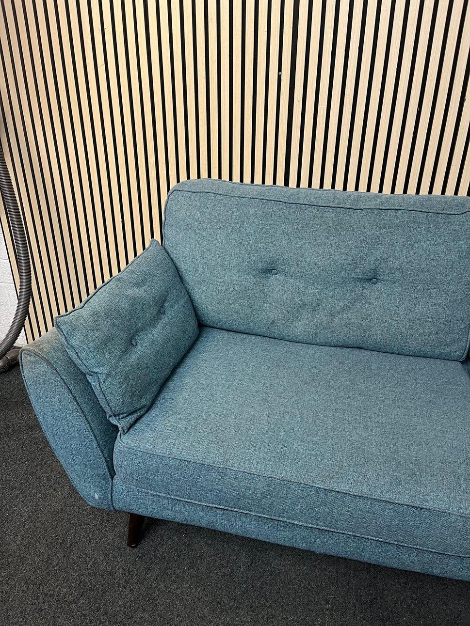 Large 3 seater Teal mixed fabric sofa (230 cm width) 43393
