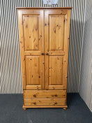 Switch Tall solid Pine 2 door + 2 base drawer wardrobe (H 188 x W 90 x D 58 cm) 2425 2 image