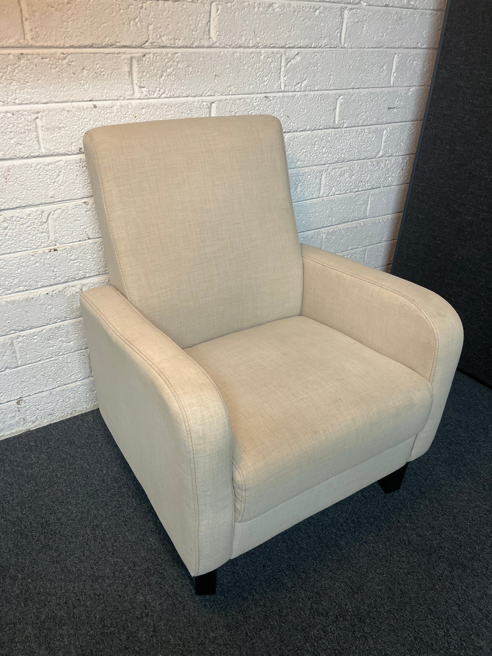 Oatmeal fabric modern occasional armchair 2225