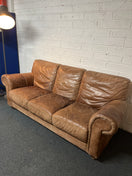 Switch 3 seater real tan leather high back sofa  2225 3 image