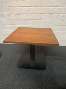 Switch Dark wood 60x60 square dining table with metal base 3 image