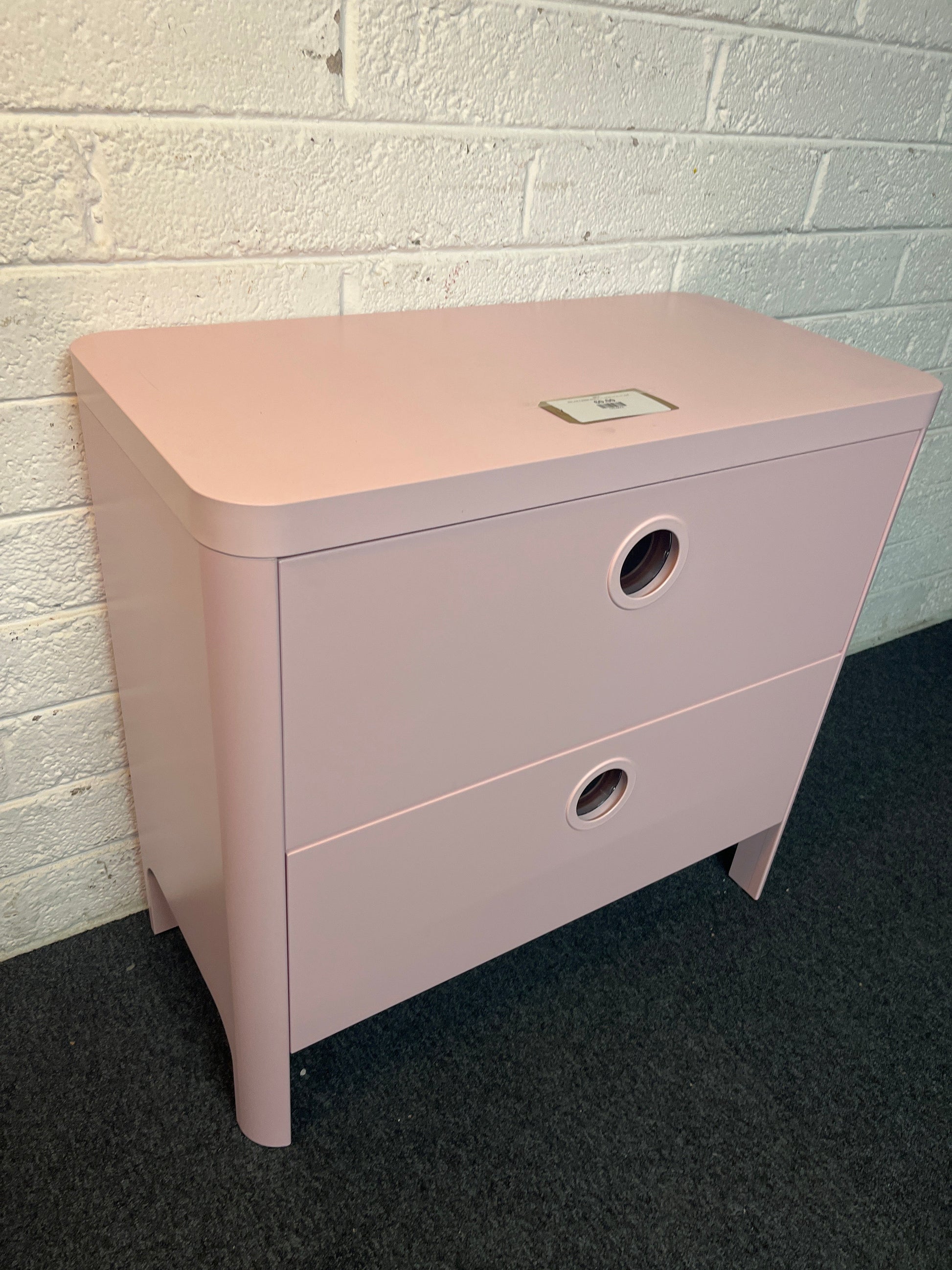 Ikea pink 2 drawer chest (H 75 x W 80 x D 40 cm  2225