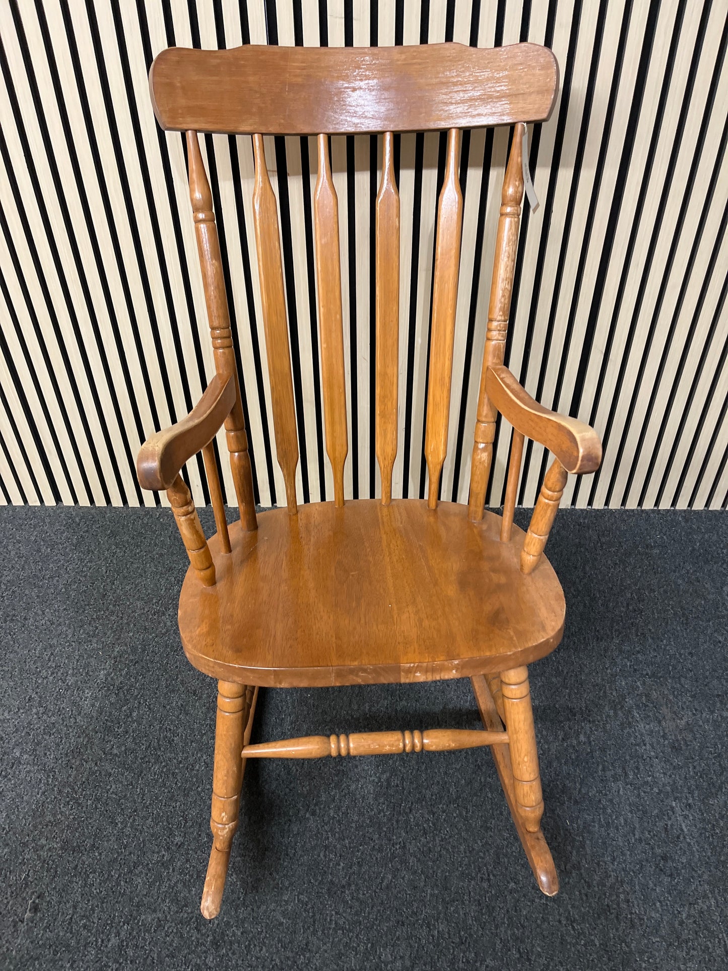 High back solid wood rocking chair 2425