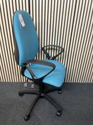 Switch Senza 3 lever swivel chair with HA Back and loop arms -AQUAMARINE TEAL 3 image