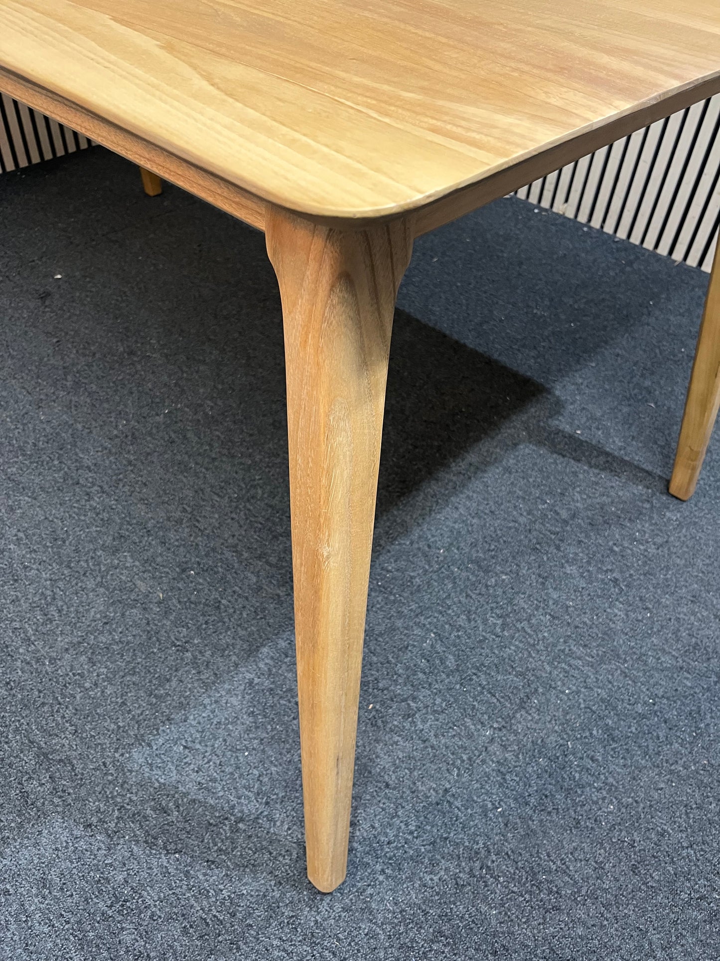 Natural oak large extendable dining table with oak legs (W 160 x D 89 cm)
 43540