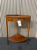 Cornered mahogany lamp table with drawer   44670