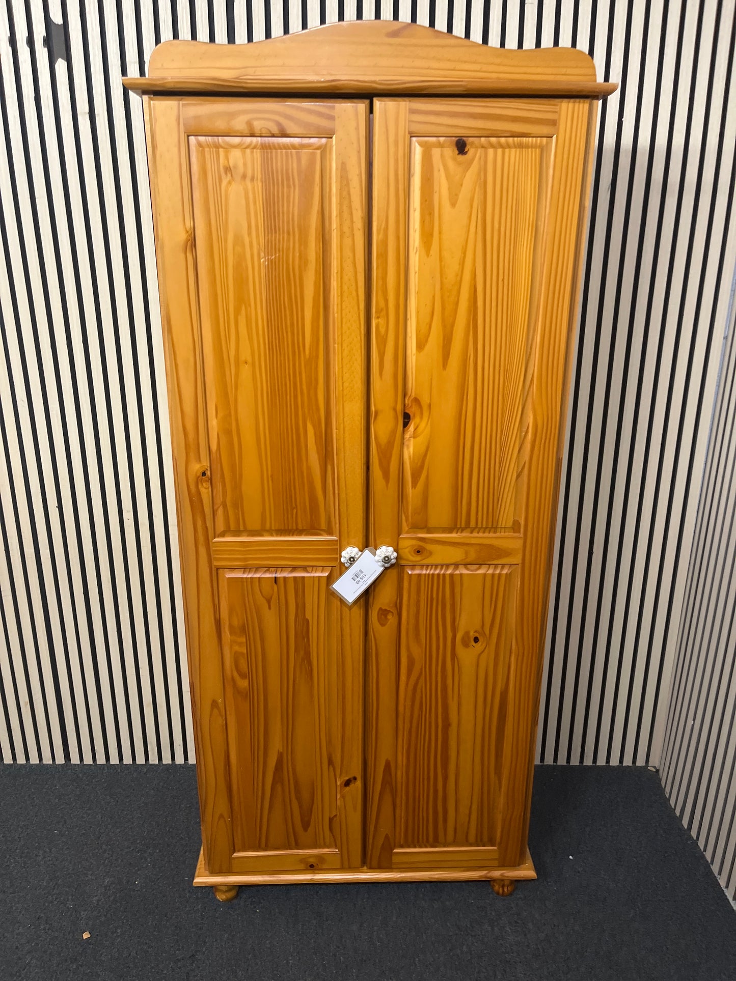 Solid pine double wardrobe  (H 178 x W 51 x D 51cm)  44268