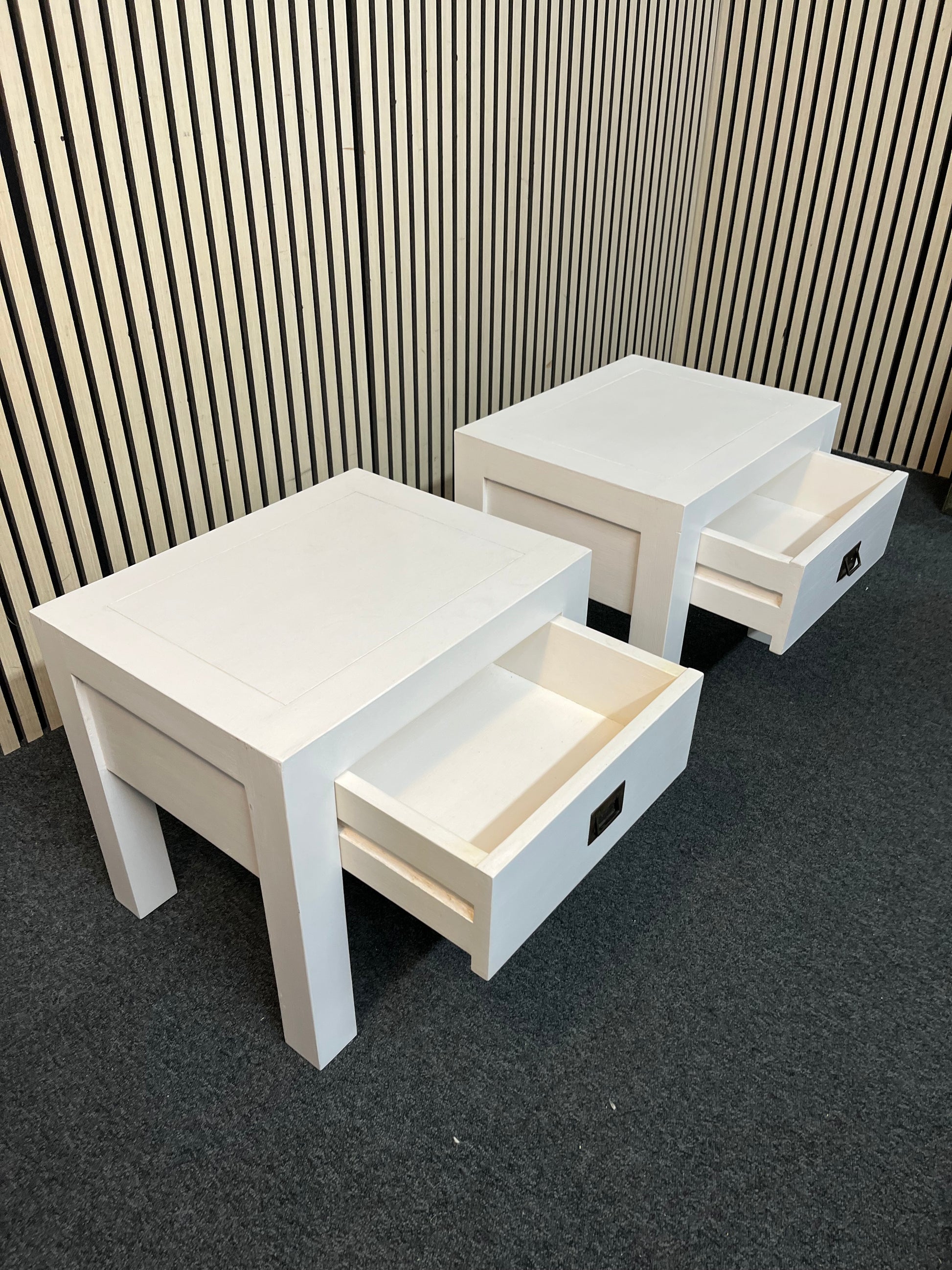 1 drawer bedside locker in white (SET OF 2) 3126