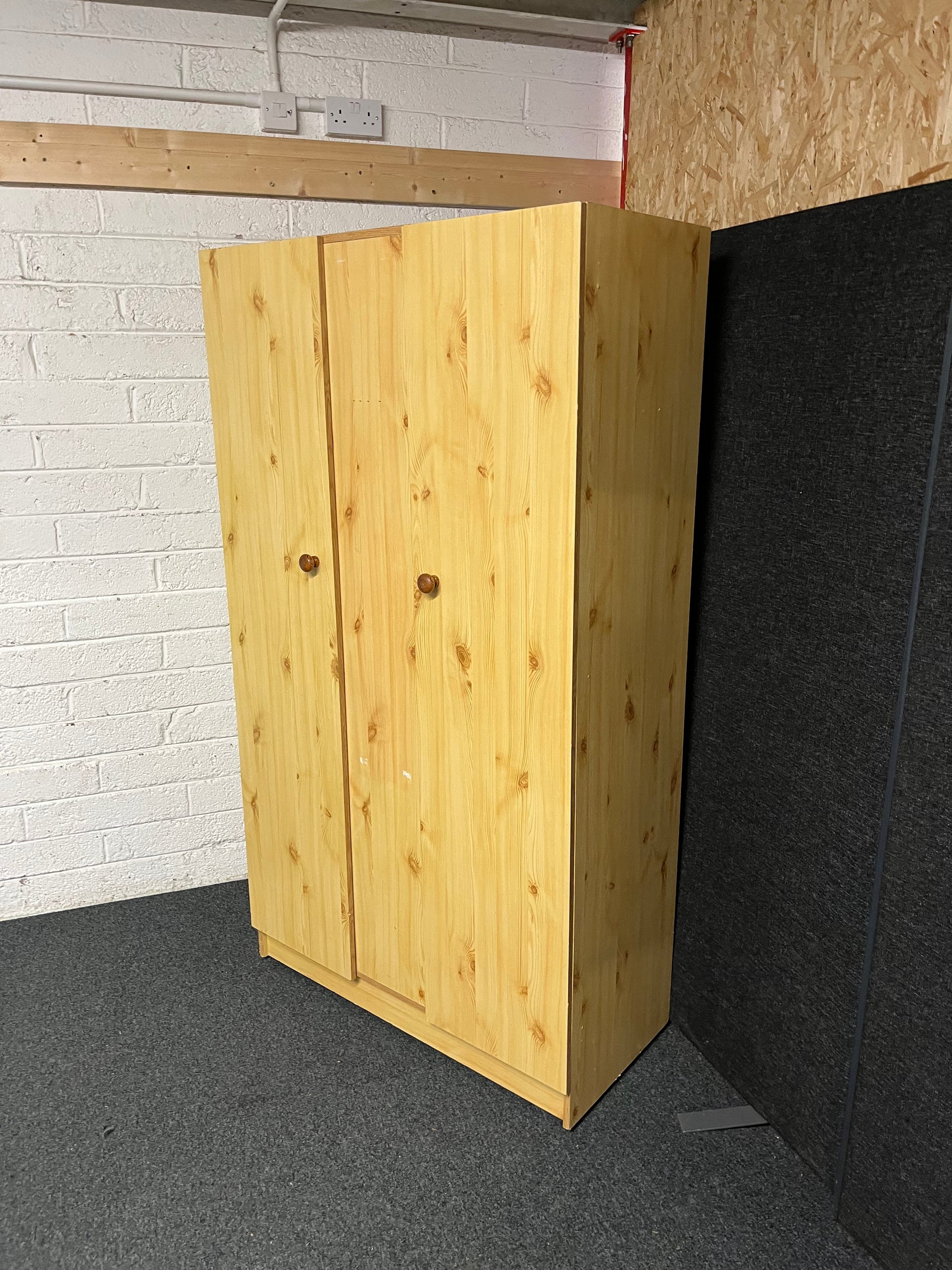 Beech Laminate wardrobe (H 1800 x W 1050 x D 490 mm)