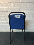 Switch SECONDHAND black metal blue fabric stacking chair 3 image