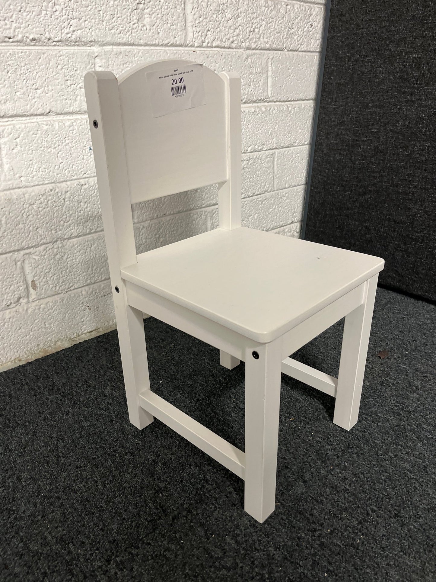 White painted solid wood sudvik kids chair  1225
