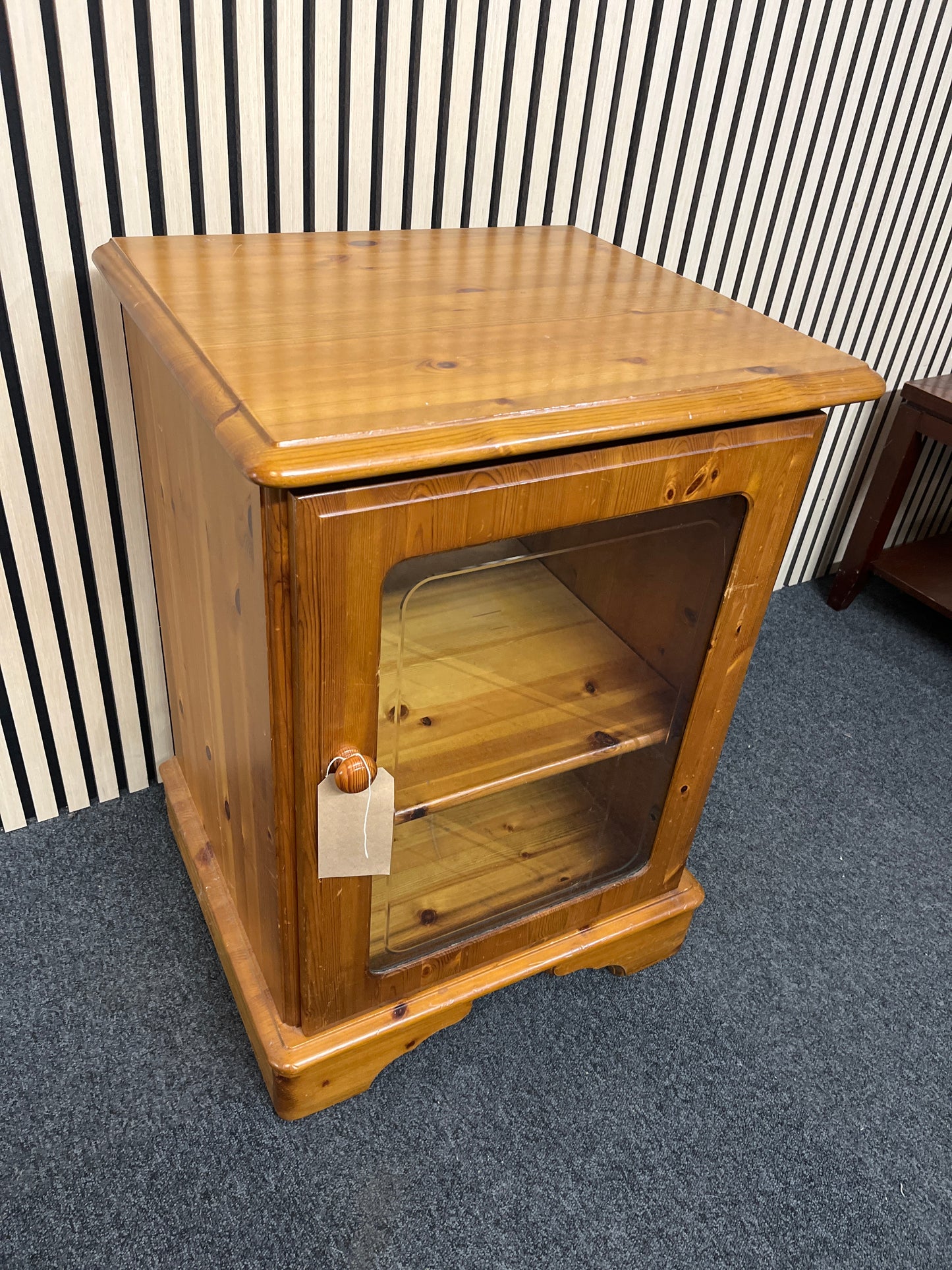 Single glass door pine sound system unit  3325