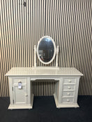 Switch Cream 5 drawer 1 door dressing table with matching mirror (H 72 x W 137 x D 45)  44140 2 image