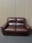 Switch 2 seater brown leather high back sofa 43359 2 image