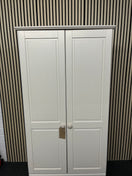 Switch Solid pine cream painted tall 2 door wardrobe with base drawer 3 image