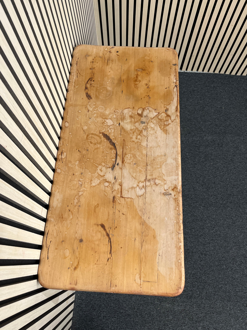 Pitch pine small 1 drawer console table 2425