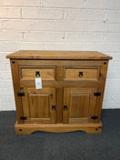 Switch Mexican Pine 2 door 2 drawer storage unit (H 82 x W 92 x D 44 cm) 3225 2 image