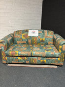 Switch 3 seater green mixed fabric patterned sofa bed 1225 2 image
