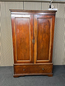 Switch Antique mahogany tall 2 door 1 drawer gentlemans wardrobe with internal drawers and hanging rail (H 200 x W 123 x D 48 cm) 2425 2 image