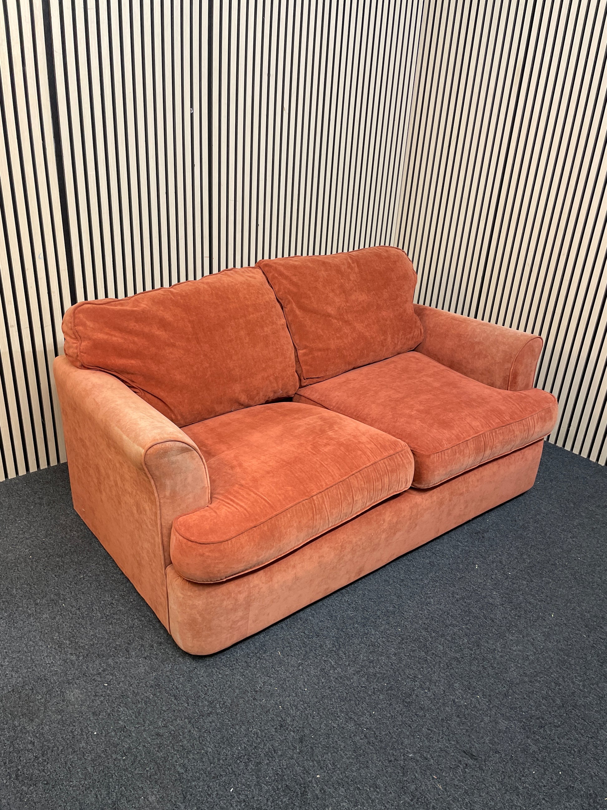 Red fabric 2 seater sofa bed (Width 160 cm) 1126