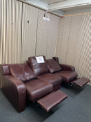 Switch Large 3 seater soft dark brown leather recliner sofa 220Wx97D 3126 2 image