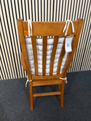 Switch Solid wood high back carver dining chair with cream fabric cushion 2425 3 image